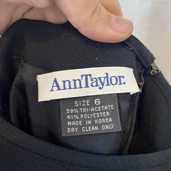 Vintage Ann Taylor black Tank dress low back Size 6 Lined - Picture 5 of 11